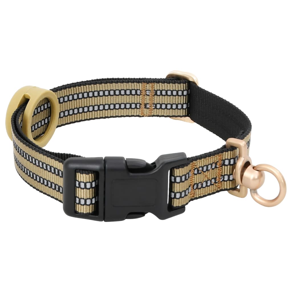 Dog Harness with Lead & Collar Adjustable Brown S