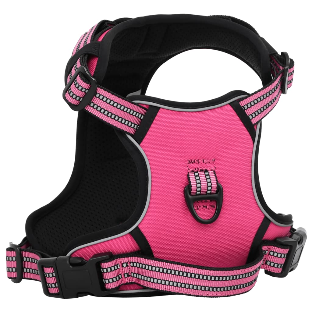 Dog Harness with Lead & Collar Adjustable Pink S