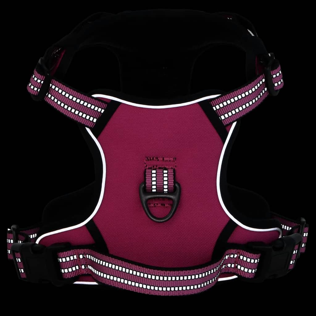 Dog Harness with Lead & Collar Adjustable Pink S