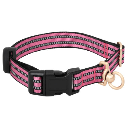 Dog Harness with Lead & Collar Adjustable Pink S