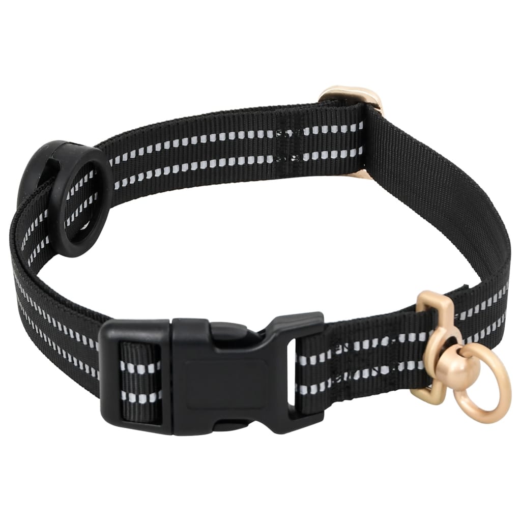 Dog Harness with Lead & Collar Adjustable Black M