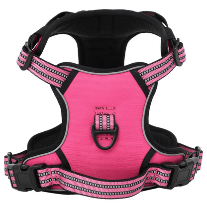 Dog Harness with Lead & Collar Adjustable Pink XL