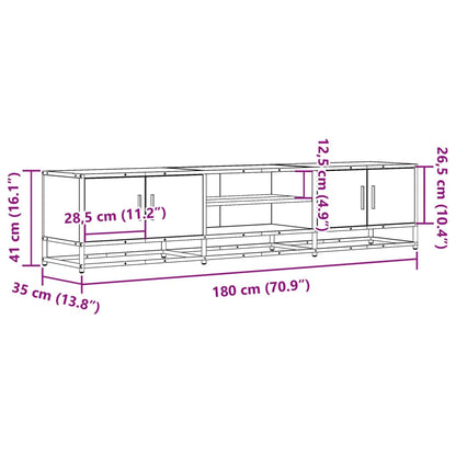 TV Cabinet Sonoma Oak 180x35x41 cm Engineered Wood