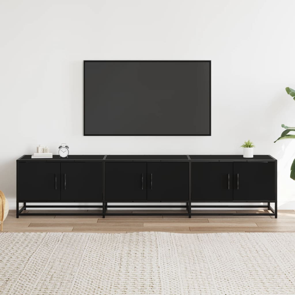 TV Cabinet Black 180x35x41 cm Engineered Wood