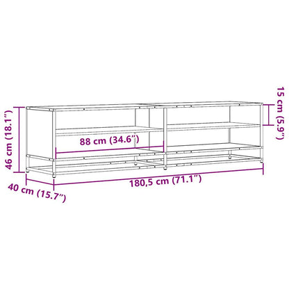 TV Cabinet Sonoma Oak 180.5x40x46 cm Engineered Wood