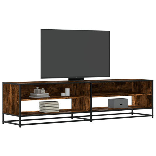 TV Cabinet Smoked Oak 180.5x40x46 cm Engineered Wood