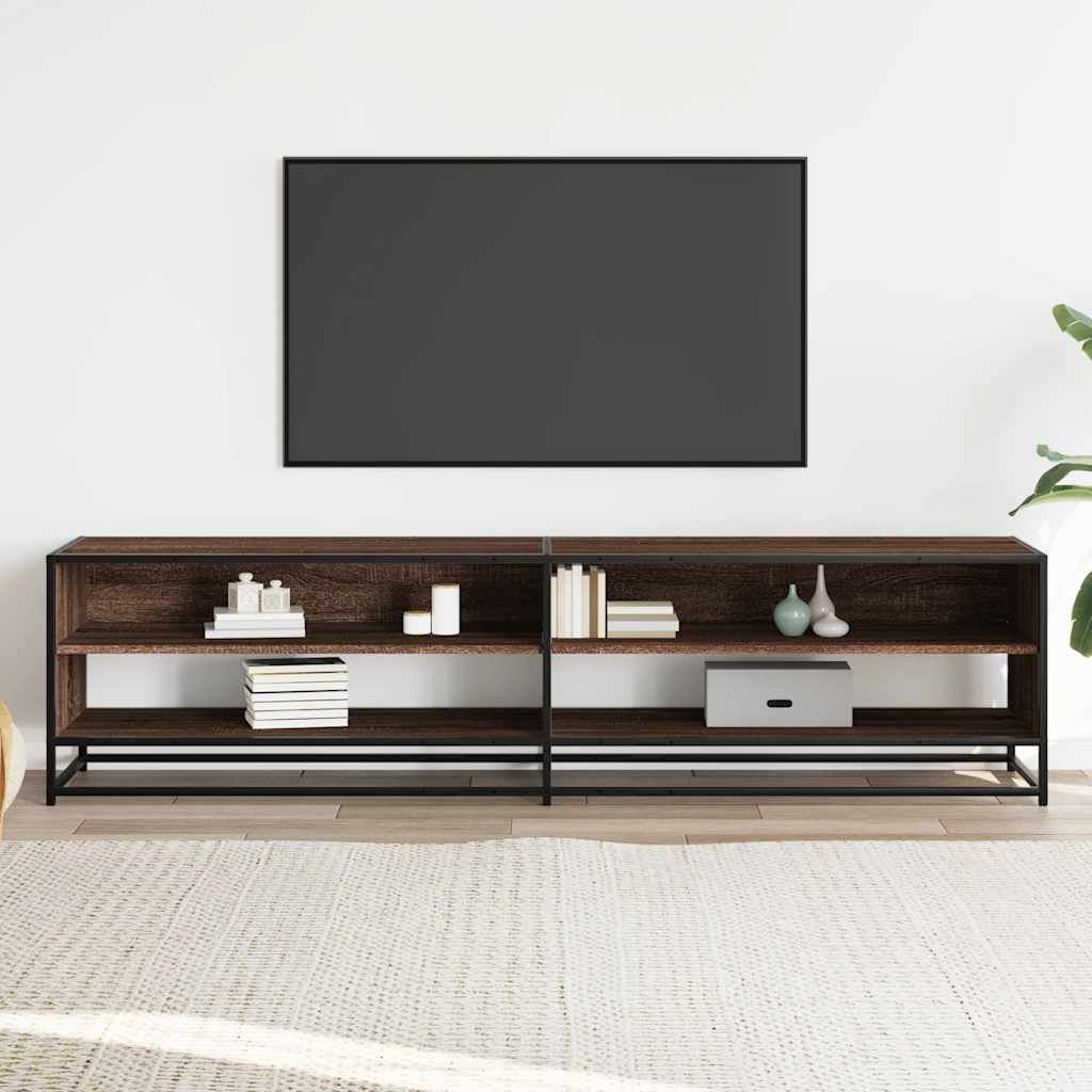 TV Cabinet Brown Oak 180.5x40x46 cm Engineered Wood