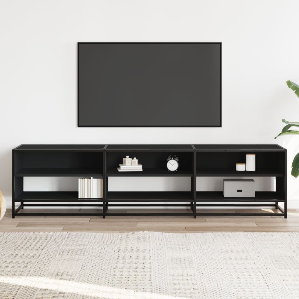 TV Cabinet Black 180x40x46 cm Engineered Wood