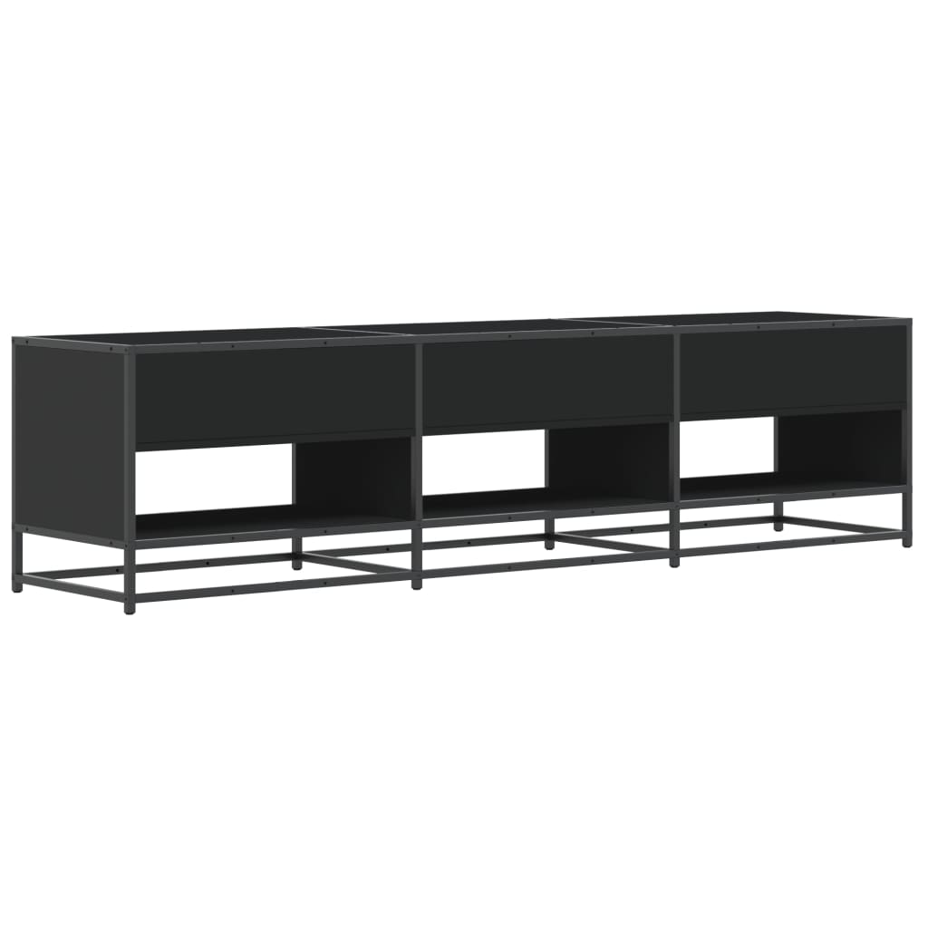 TV Cabinet Black 180x40x46 cm Engineered Wood