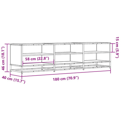 TV Cabinet Sonoma Oak 180x40x46 cm Engineered Wood