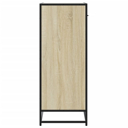 Shoe Cabinet Sonoma Oak 75x38x97.5 cm Engineered Wood and Metal