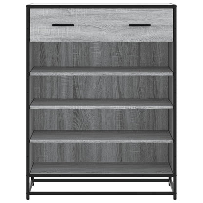 Shoe Cabinet Grey Sonoma 75x38x97.5 cm Engineered Wood and Metal