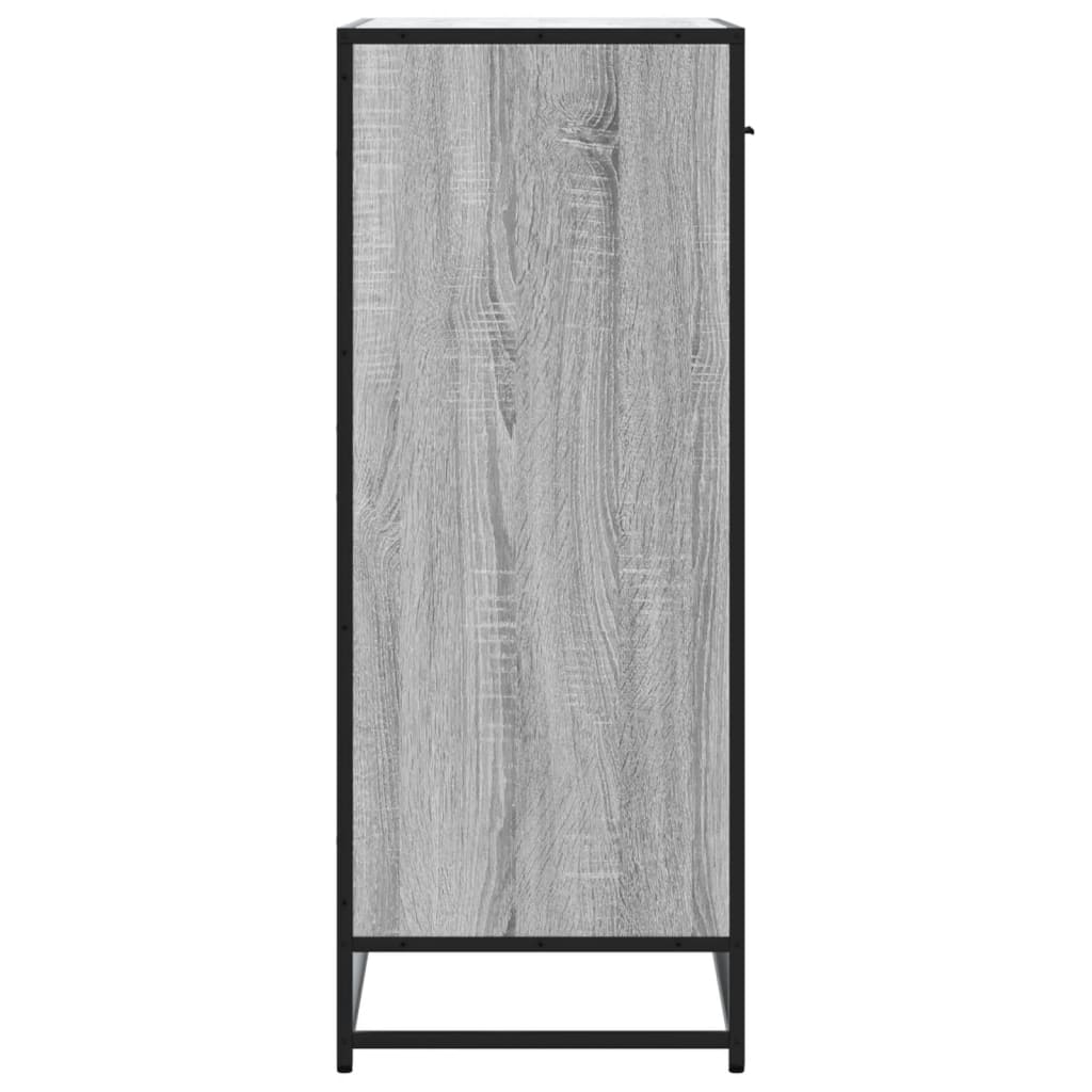 Shoe Cabinet Grey Sonoma 75x38x97.5 cm Engineered Wood and Metal