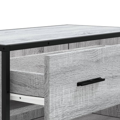 Shoe Cabinet Grey Sonoma 75x38x97.5 cm Engineered Wood and Metal