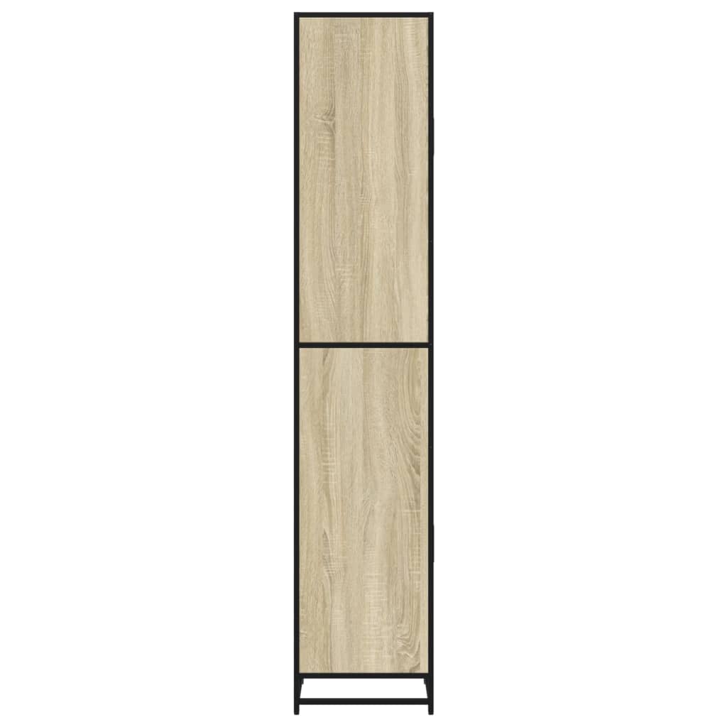 Bathroom Cabinet Sonoma Oak 35x37.5x188.5 cm Engineered Wood and Metal