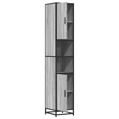 Bathroom Cabinet Grey Sonoma 35x37.5x188.5 cm Engineered Wood and Metal