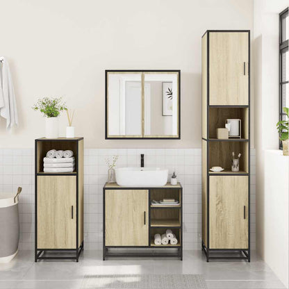 2 Piece Bathroom Furniture Set Sonoma Oak Engineered Wood