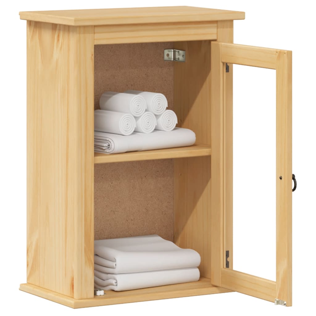 Bathroom Wall Cabinet Corona 45x27x64.5 cm Solid Wood Pine