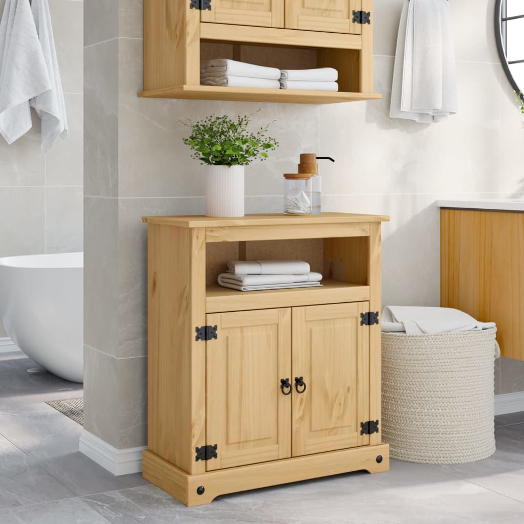 Bathroom Cabinet Corona 70x33x80 cm Solid Wood Pine