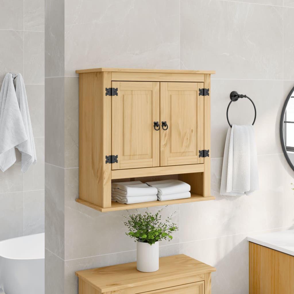 Bathroom Wall Cabinet Corona 70x33x71.5 cm Solid Wood Pine