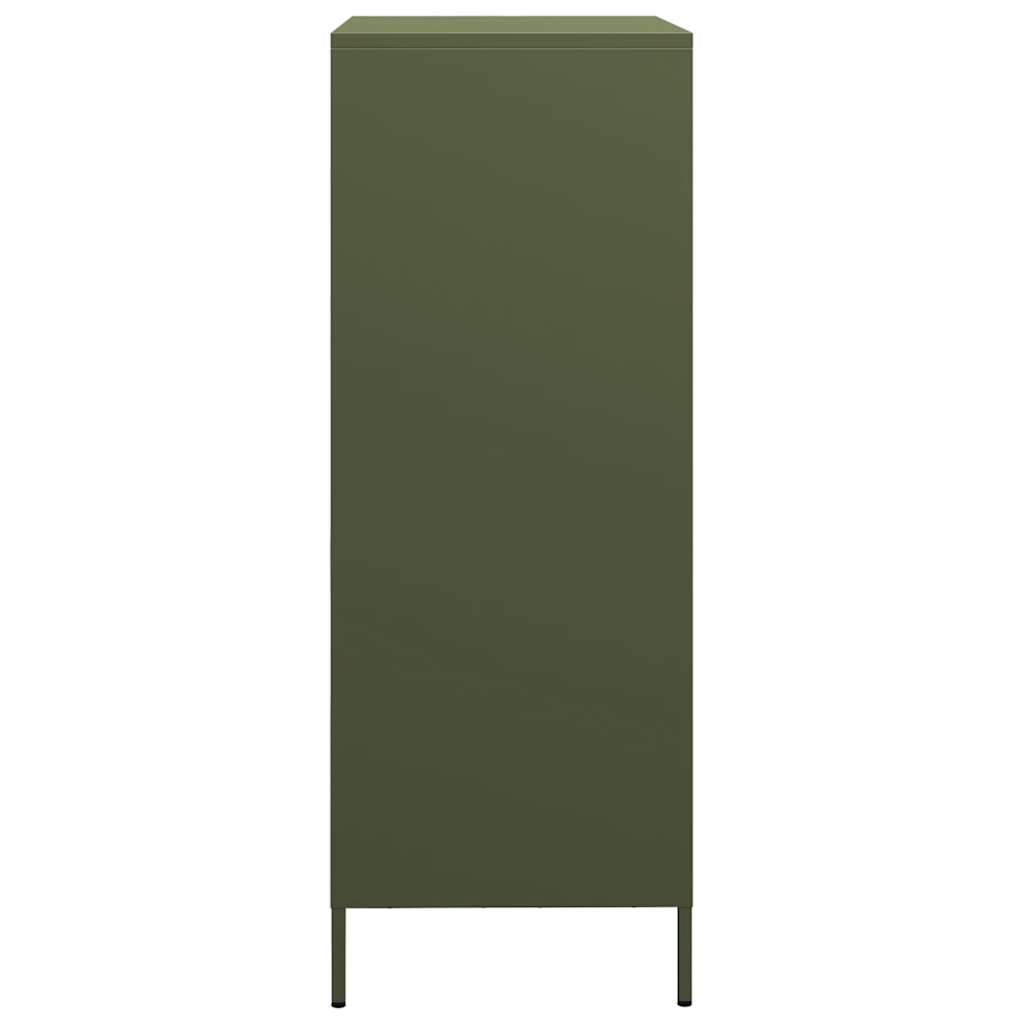 Highboard Olive Green 68x39x101.5 cm Steel