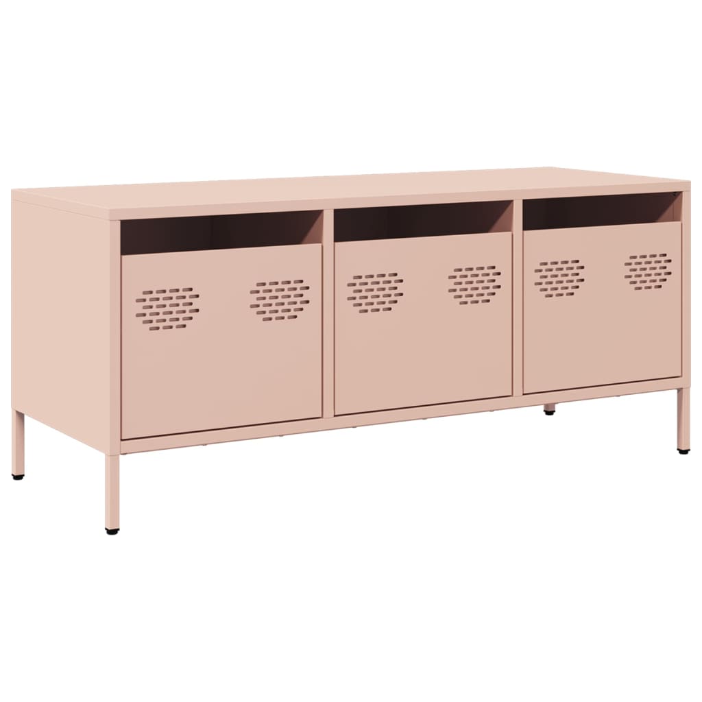 TV Cabinet Pink 101.5x39x43.5 cm Cold-rolled Steel