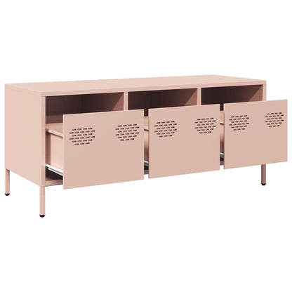 TV Cabinet Pink 101.5x39x43.5 cm Cold-rolled Steel