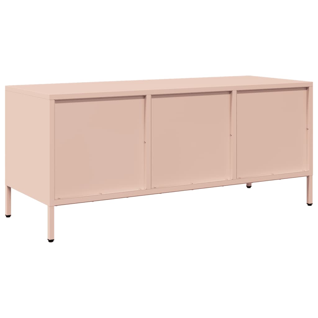 TV Cabinet Pink 101.5x39x43.5 cm Cold-rolled Steel