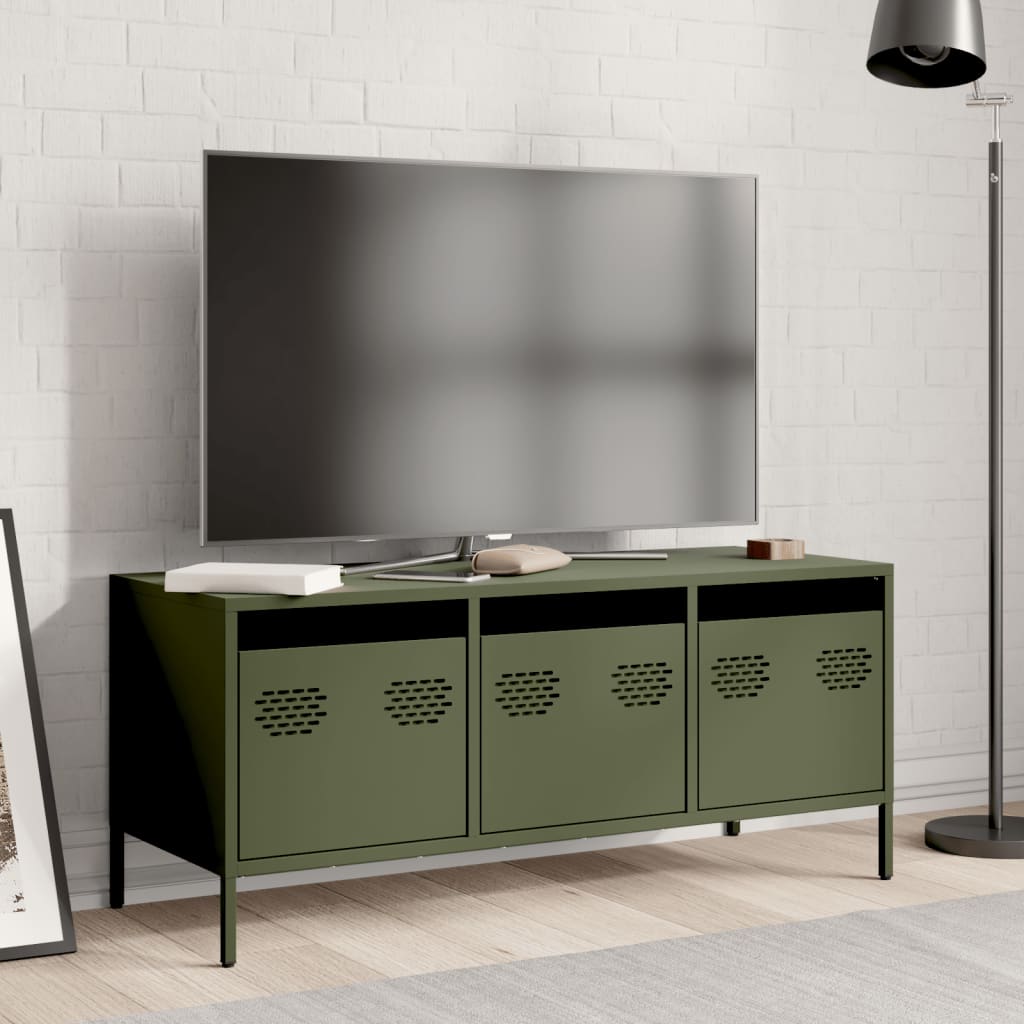 TV Cabinet Olive Green 101.5x39x43.5 cm Cold-rolled Steel