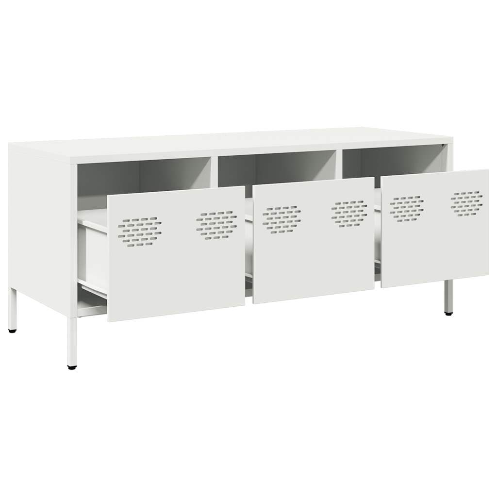 TV Cabinet White 101.5x39x43.5 cm Cold-rolled Steel