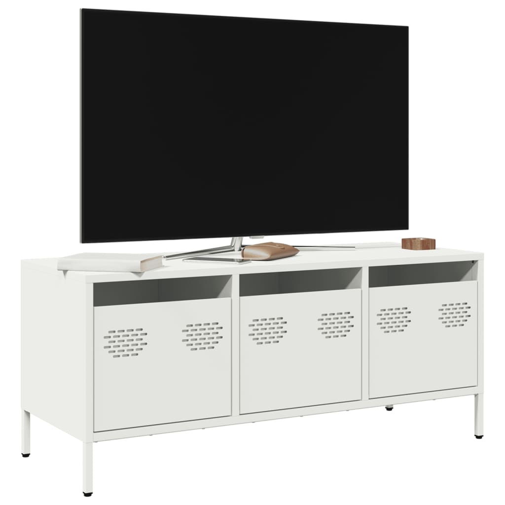 TV Cabinet White 101.5x39x43.5 cm Cold-rolled Steel