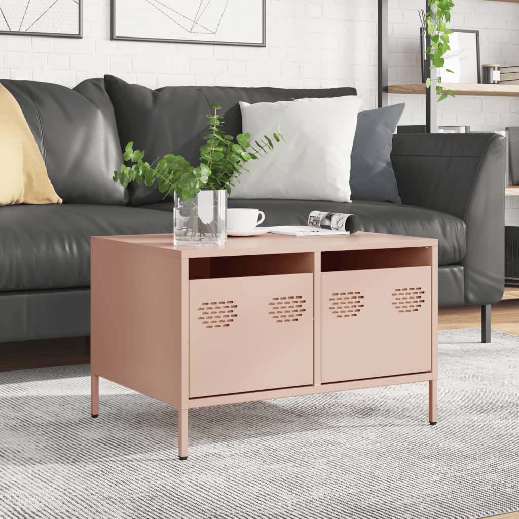 TV Cabinet Pink 68x50x43.5 cm Cold-rolled Steel