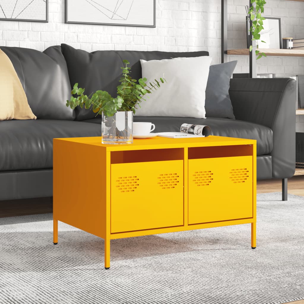 TV Cabinet Mustard Yellow 68x50x43.5 cm Cold-rolled Steel