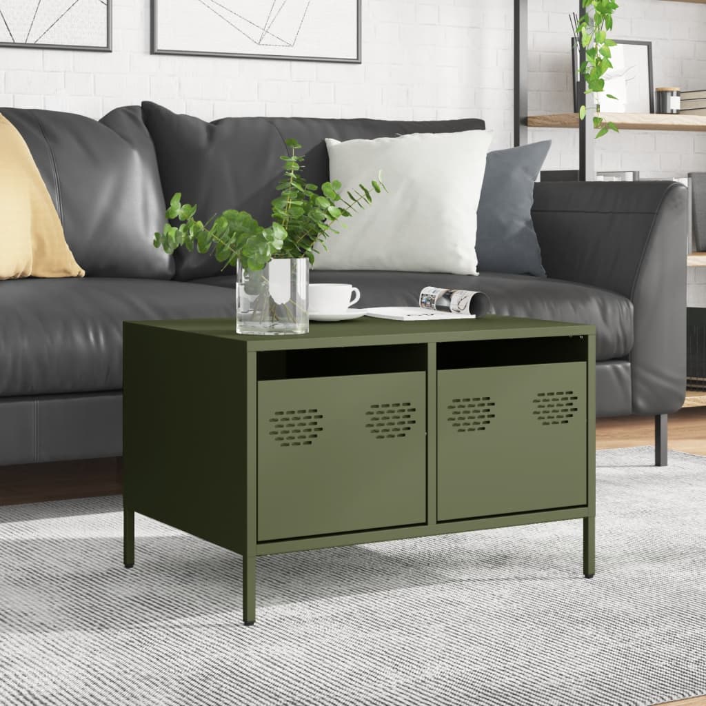 TV Cabinet Olive Green 68x50x43.5 cm Cold-rolled Steel