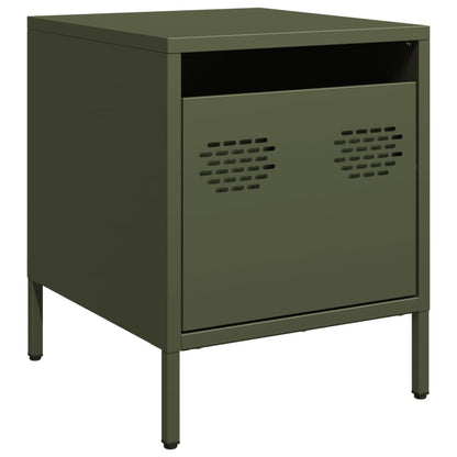 Bedside Cabinet Olive Green 35x39x43.5 cm Steel