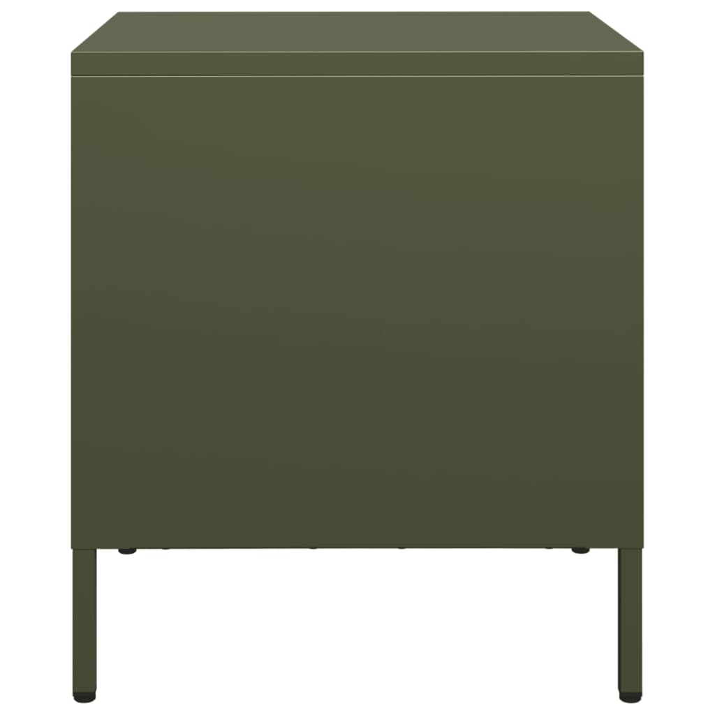 Bedside Cabinet Olive Green 35x39x43.5 cm Steel