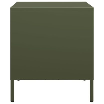 Bedside Cabinet Olive Green 35x39x43.5 cm Steel