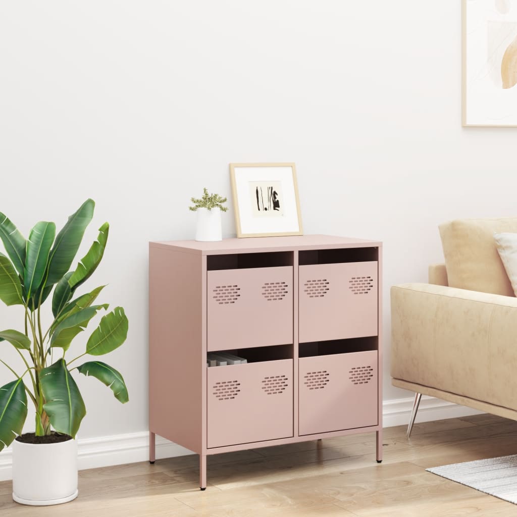 Sideboard Pink 68x39x73.5 cm Cold-rolled Steel