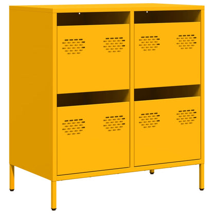 Sideboard Mustard Yellow 68x39x73.5 cm Cold-rolled Steel