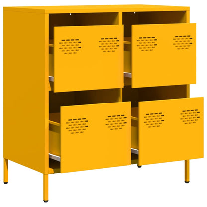 Sideboard Mustard Yellow 68x39x73.5 cm Cold-rolled Steel