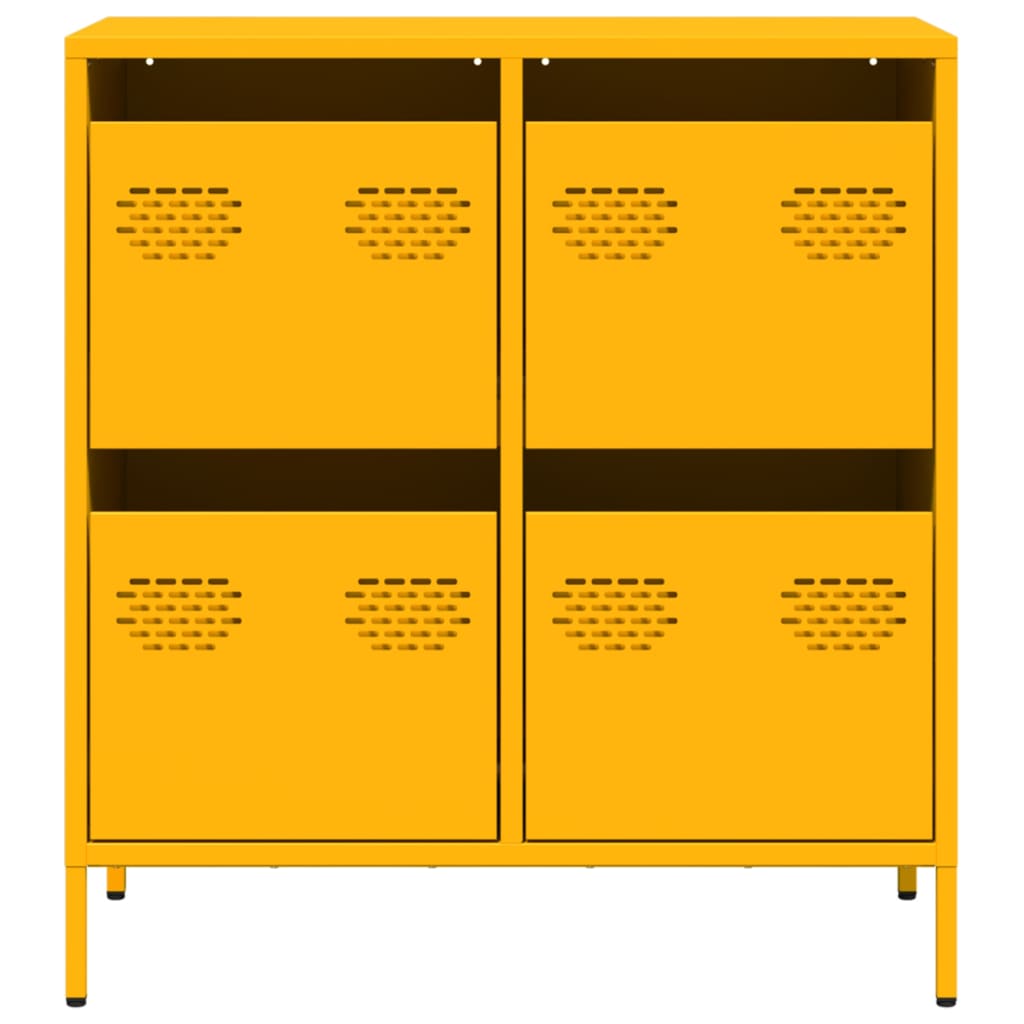 Sideboard Mustard Yellow 68x39x73.5 cm Cold-rolled Steel