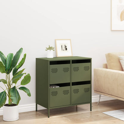 Sideboard Olive Green 68x39x73.5 cm Cold-rolled Steel