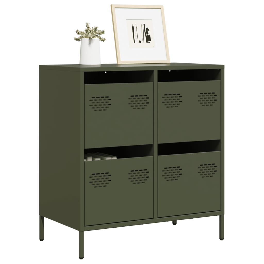 Sideboard Olive Green 68x39x73.5 cm Cold-rolled Steel