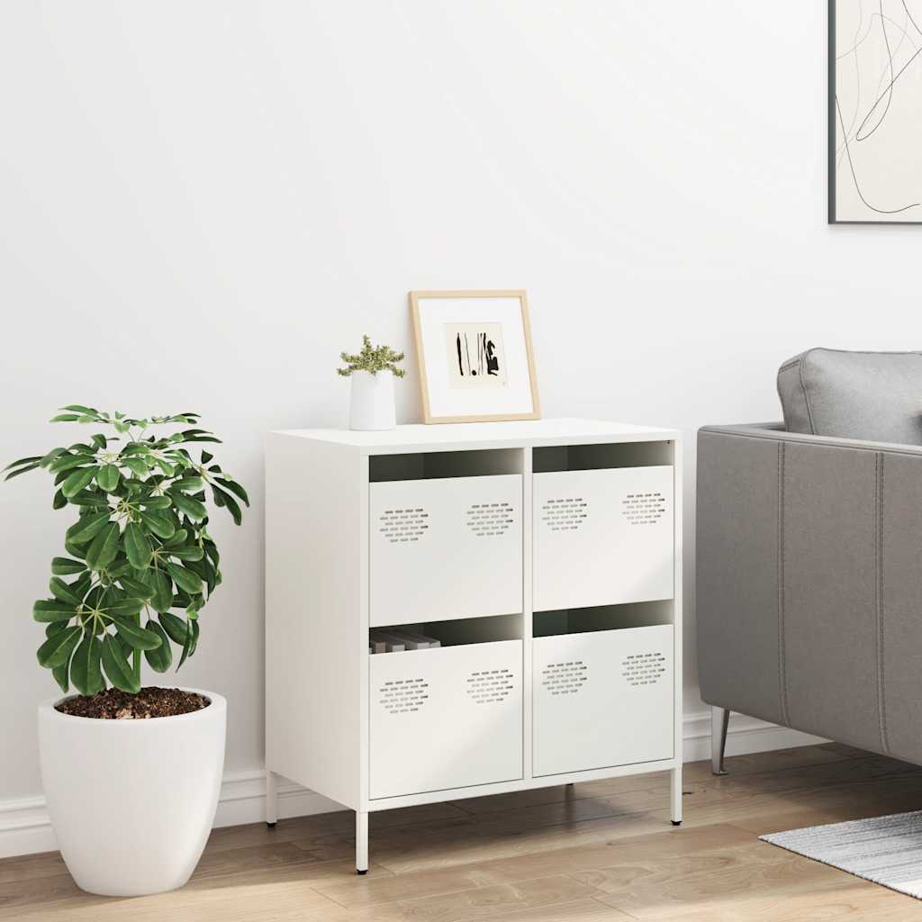 Sideboard White 68x39x73.5 cm Cold-rolled Steel