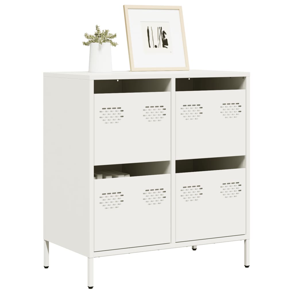 Sideboard White 68x39x73.5 cm Cold-rolled Steel