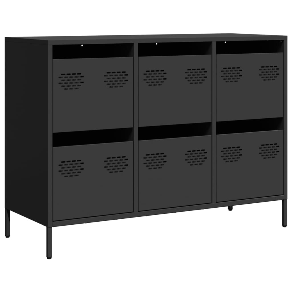 Sideboard Black 101.5x39x73.5 cm Cold-rolled Steel