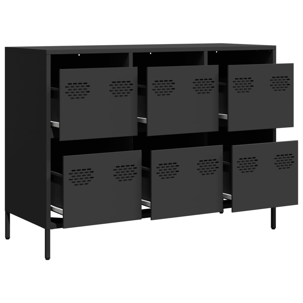 Sideboard Black 101.5x39x73.5 cm Cold-rolled Steel