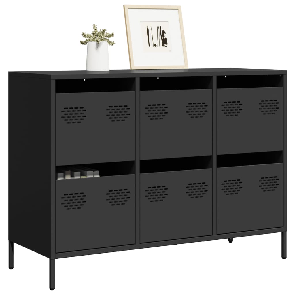 Sideboard Black 101.5x39x73.5 cm Cold-rolled Steel