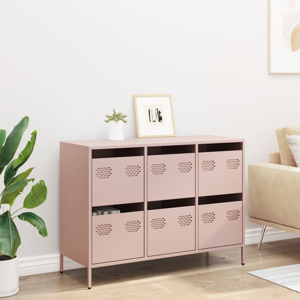 Sideboard Pink 101.5x39x73.5 cm Cold-rolled Steel