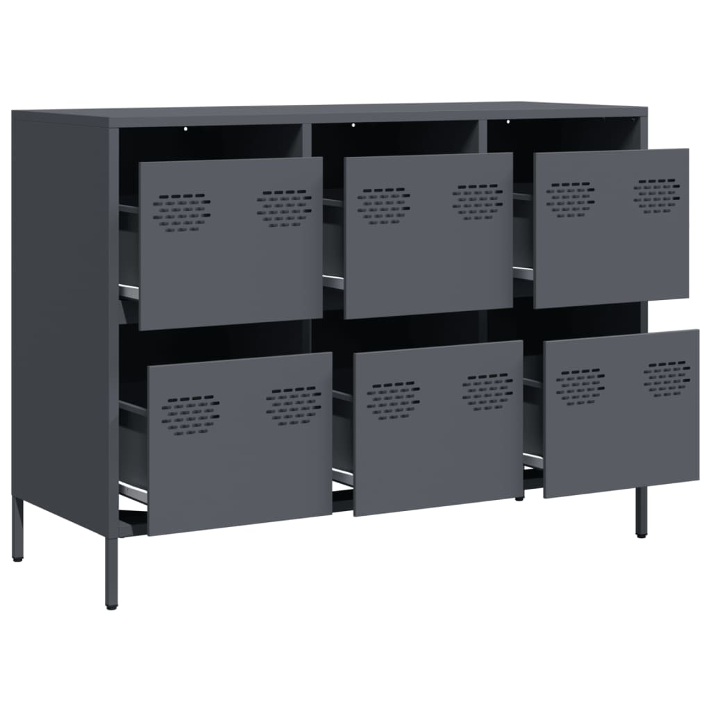 Sideboard Anthracite 101.5x39x73.5 cm Cold-rolled Steel